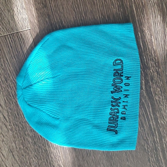 🦖 Jurassic World 2 Piece Kids - Long sleeve Shirt & Beenie/Hat/Touque 💙 LARGE - Picture 2 of 7